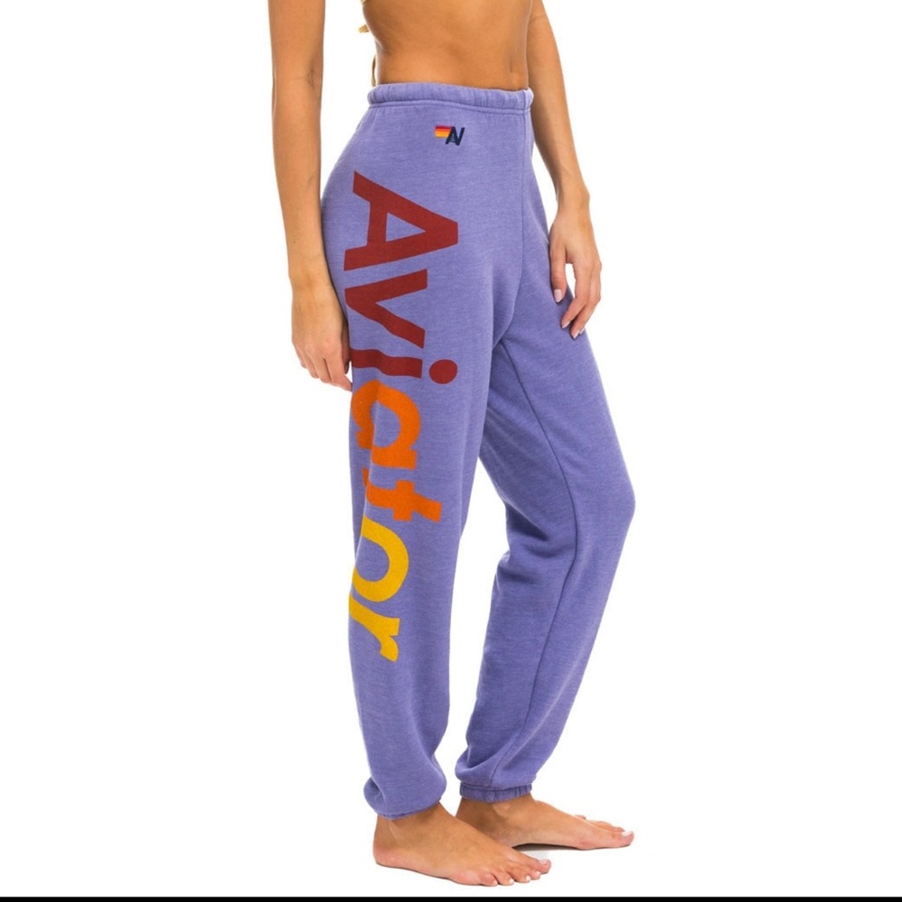 Aviator Nation Lavender Sweatpants Large